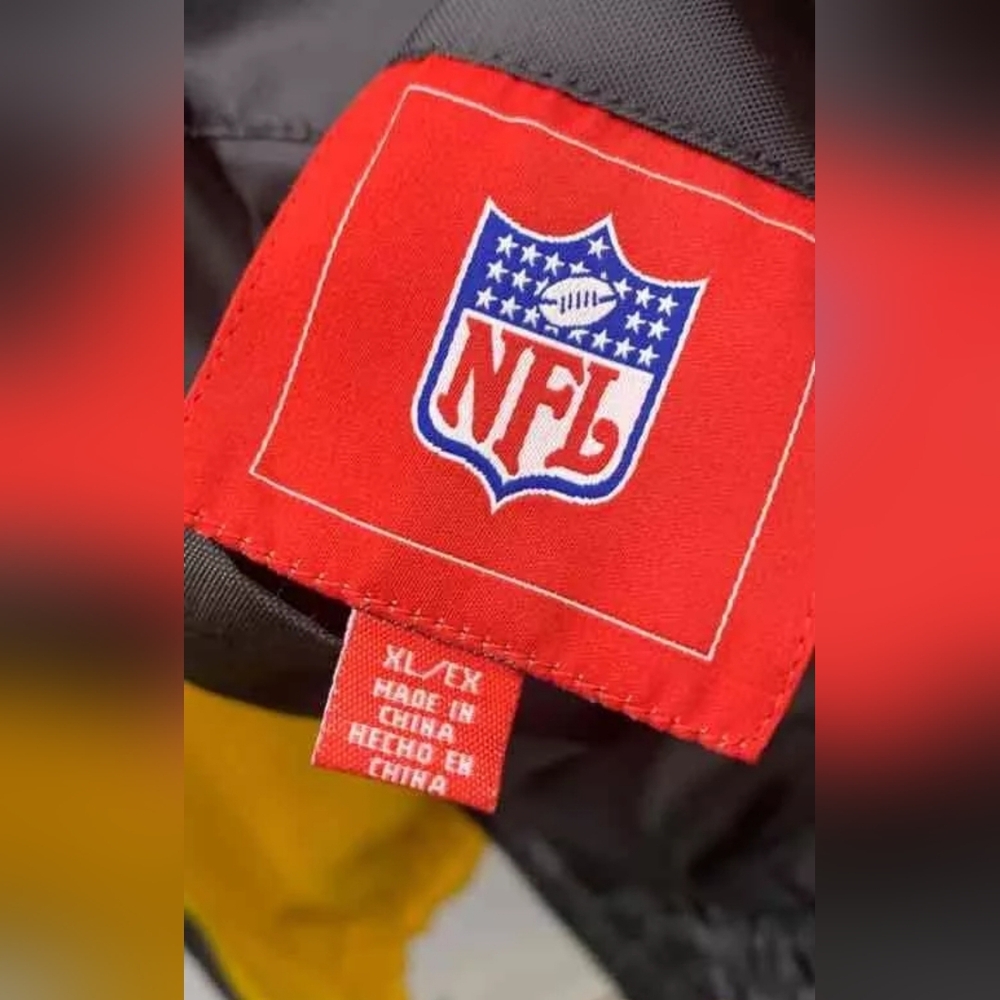 NFL Reversible Pittsburgh Steelers Yellow Black Reversible Jacket M XL W Large - Picture 6 of 7